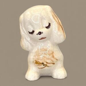 Delco USA Sleepy Eye Spaniel Figurine Ceramic Kitsch Puppy